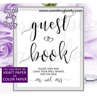 Wedding Guest Book Sign,Wedding Reception Sign,(021w)